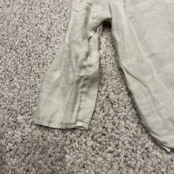 CP Shades 100% Linen Button Down Shirt Sz L Beige Coastal Lightweight Beach - Picture 3 of 6